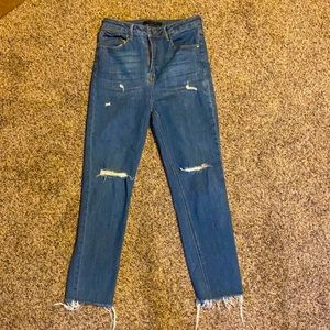 Risen distressed denim, size 7, gently worn